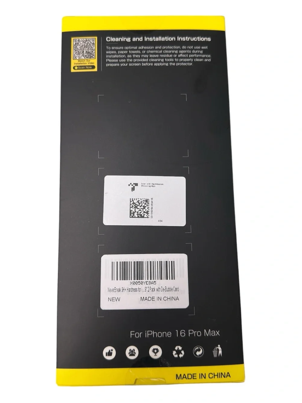 New In Box Zeniss iPhone 16 Pro Max Screen Protector 2 Pack